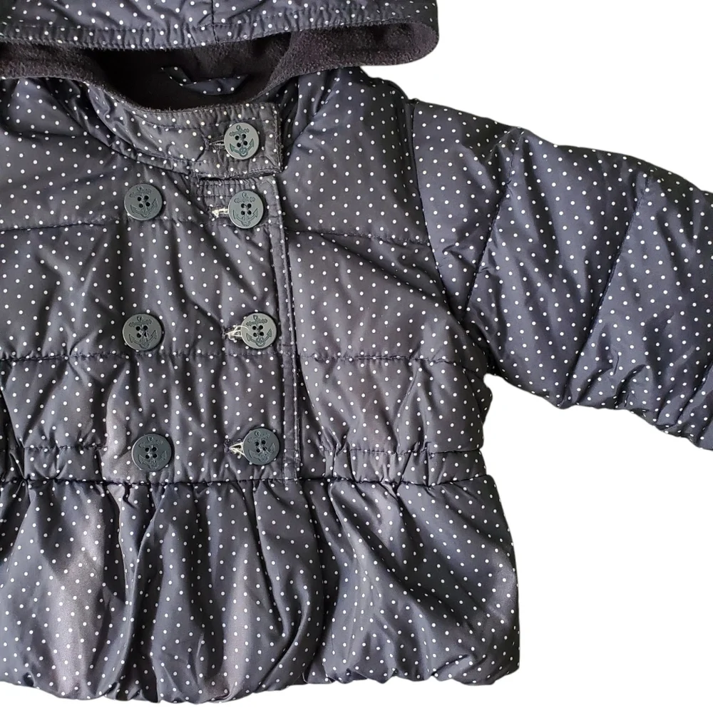 Baby Gap Navy Blue Fleece-Lined Puffer Coat
